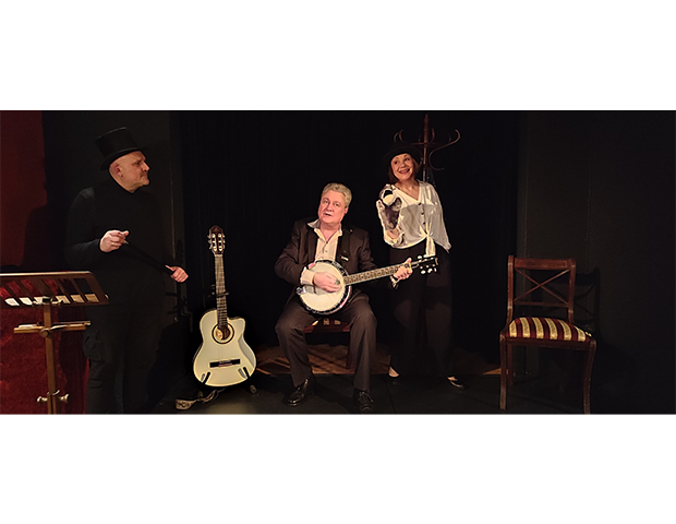 Stefan Kleinert, Tanja Arenberg und Günter Rüdiger in "HAUPTSACHE BRECHT" (Foto: Promotion Zimmertheater Steglitz)